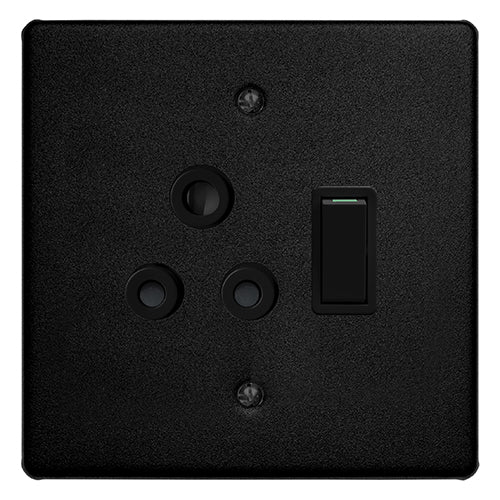 Crabtree Classic Single Socket 16A 100 x 100mm in Ferro Black