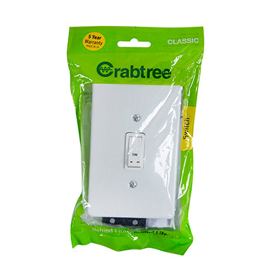 Crabtree Classic Dimmer 1 Lever 500W LED 50 x 100mm in White