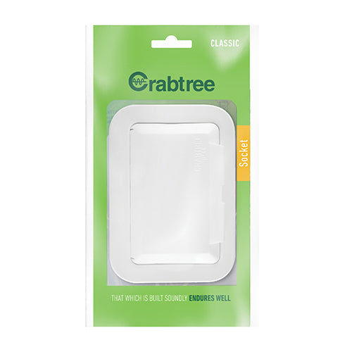 Crabtree Classic Industrial Weatherproof Socket 83 x 119mm in White