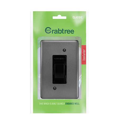 Crabtree Classic Vertical Isolator 30A 50 x 100mm in Graphite