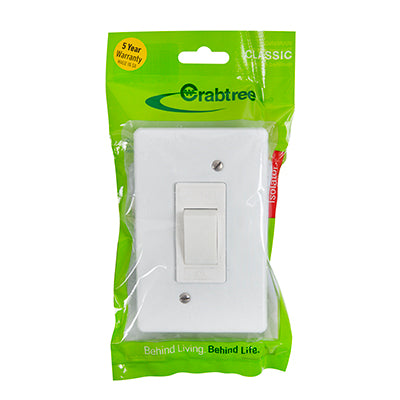 Crabtree Classic Vertical Isolator 30A 50 x 100mm in White