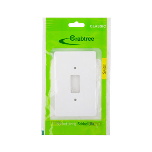 Crabtree Classic 1 Lever Cover Plate 50 x 100mm in White