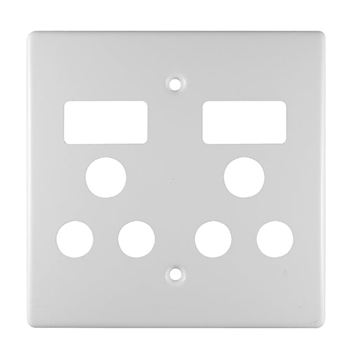Crabtree Classic Double Socket Cover Plate 100 x 100mm in White