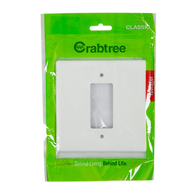 Crabtree Classic Isolator Cover Plate 100 x 100mm in White