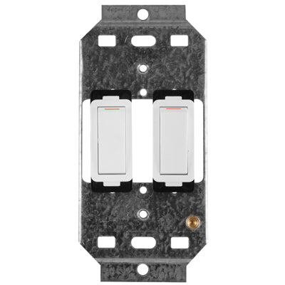 Crabtree Classic 2 Lever 2x1 Way 20A Switch & Yoke 50 x 100mm in White
