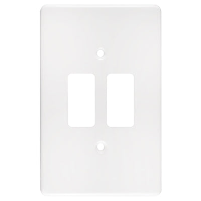Crabtree Classic 2 Lever Cover Plate Steel 50 x 100mm in White