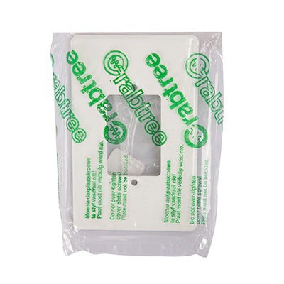 Crabtree Classic 3 Lever Cover Plate Steel 50 x 100mm in White