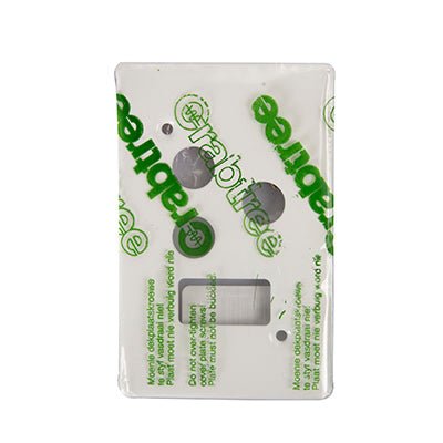 Crabtree Classic Single Socket Cover Plate Steel 100 x 50mm in White