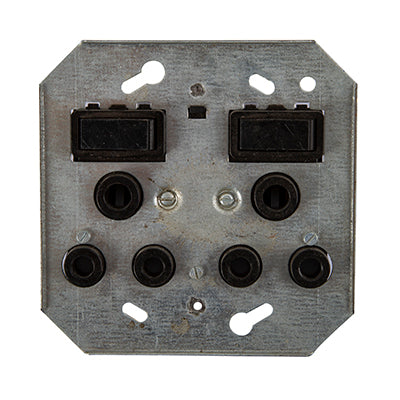 Crabtree Classic Monoblock 16A Double Switched Socket on Yoke in Black