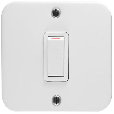 Crabtree Industrial 1 Lever 1 Way Switch 75 x 75mm in White