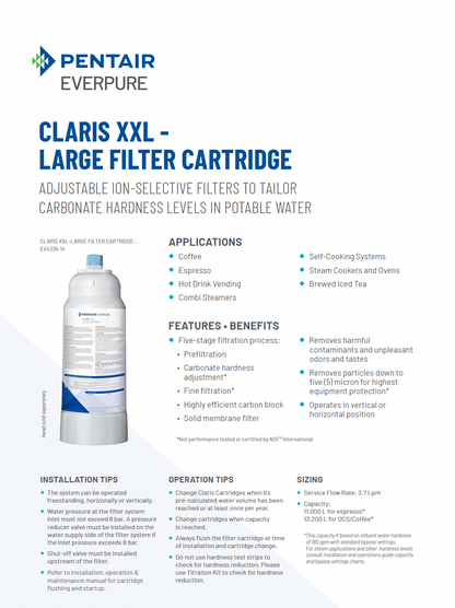 Claris XXL high capacity Everpure filter cartridge