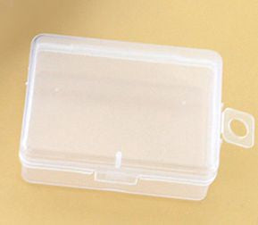 Mecaon Transparent Plastic Box with Flip Lid 68x50x24
