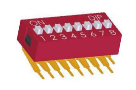 MEC Dip Switch Right-Angle 8 Pole DA08