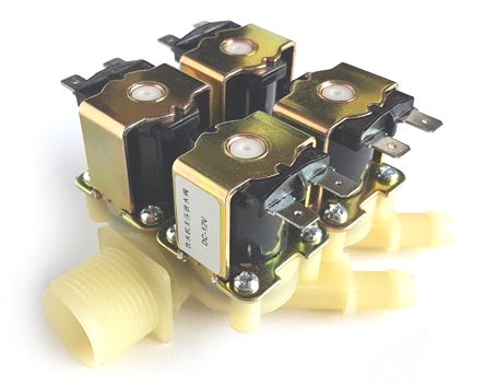 EIE 3/4INCH 12VDC 4XSOLENOID Valves. 12-10mm