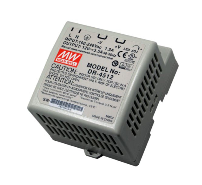 Mean Well DIN Rail Power Supply 45W 12V