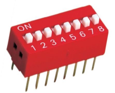 MEC Std Dip Switch 8 Pole PCB