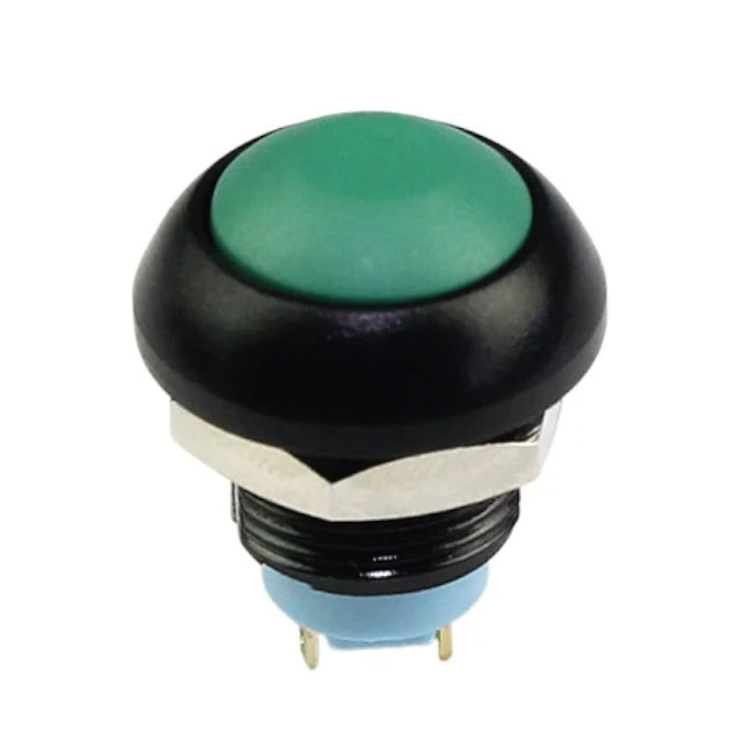 Daier M12 Push Button Switch N.O. Spst Green IP67