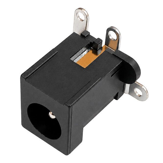 EIE DC Power Plug 2.0x9 Right-Angle Solder Pins