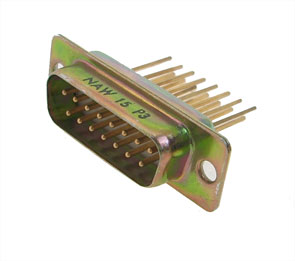 EIE Plug D-Sub PCB 15P Straight Wire Wrap