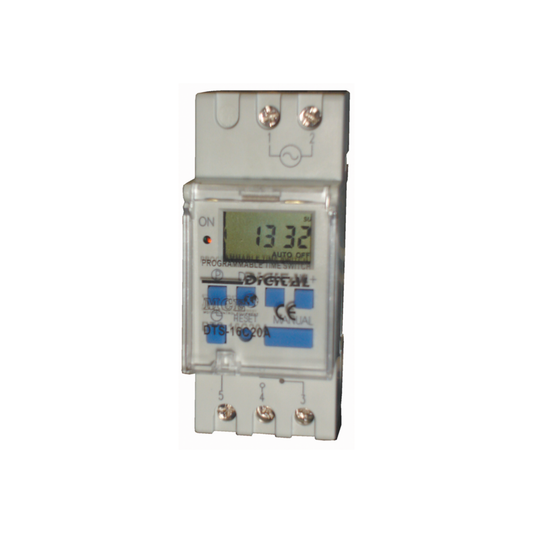 7 Day Digital Timer, 20A, DIN Mount