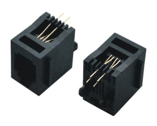 EIE Mod Socket RJ11 PCB Str 4C/4P 4-CONTACT