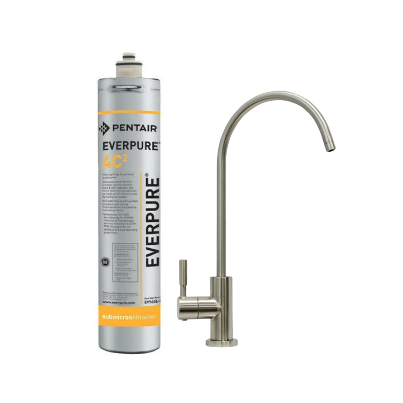 Under-sink Everpure drinking water filter kit for kitchens and offices