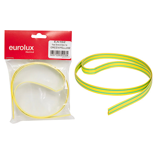 Eurolux Heat Shrink Tubing 1m – 9.5mm Green/Yellow