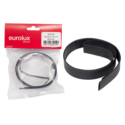 Eurolux Heat Shrink Tubing 1m – 12.7mm Black