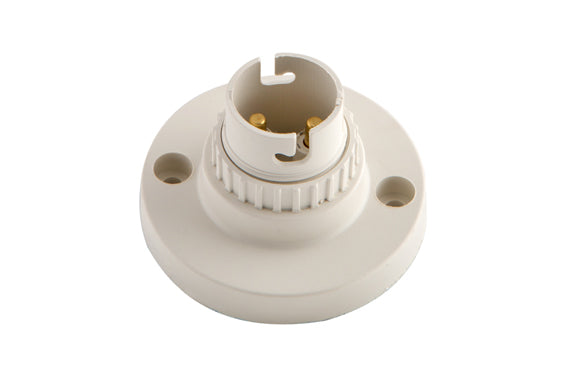 Eurolux B22 Nylon Batten Lampholder 100W – White Loose