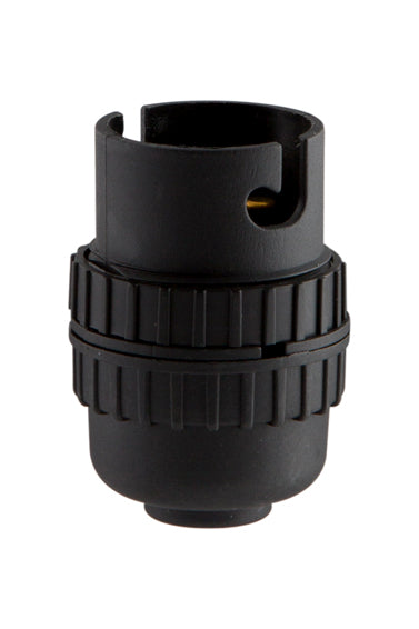 Eurolux B22 Nylon Lampholder 10mm 100W – Black Loose