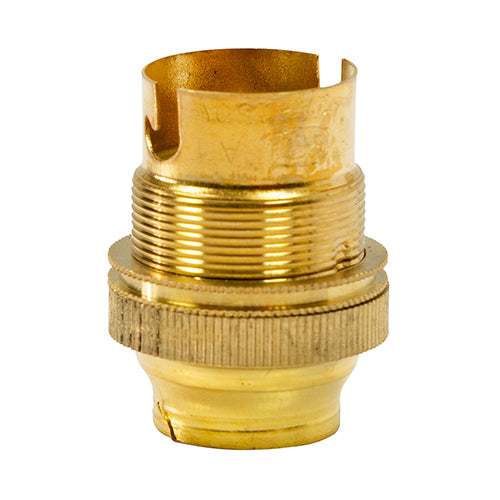 Eurolux B22 Brass Lampholder 20mm Back Entry – Loose