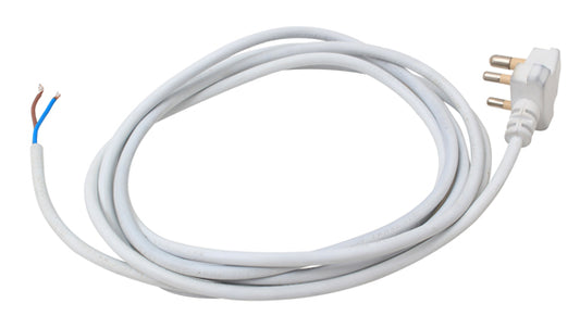 Eurolux Cord Set 6A Plug Top 0.75mm x 3 Core Cabtyre 3m