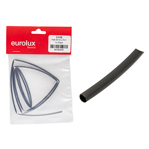 Eurolux Heat Shrink Tubing 1m – 2.4mm Black