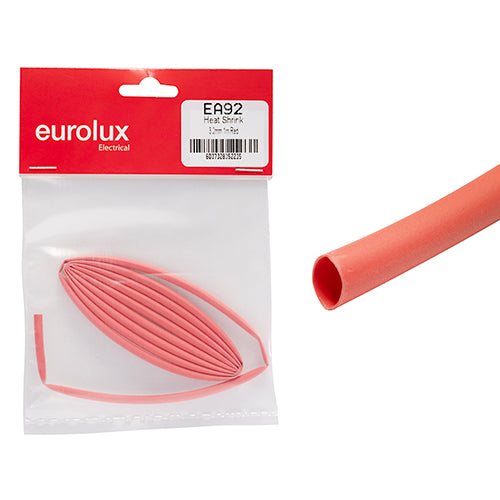 Eurolux Heat Shrink Tubing 1m – 3.2mm Red