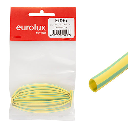 Eurolux Heat Shrink Tubing 1m – 4.8mm Green/Yellow
