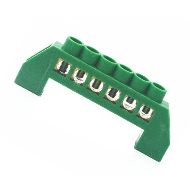 Swan Electric Earth Busbar Green 100A 6P-12P 8x12 Insulated