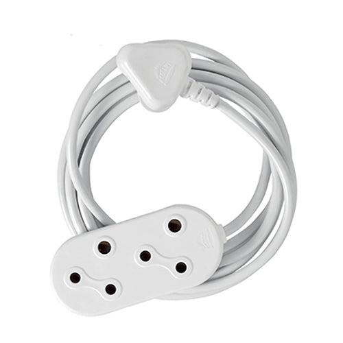 Eurolux Double Socket Extension Cord 1.00mm 20m White