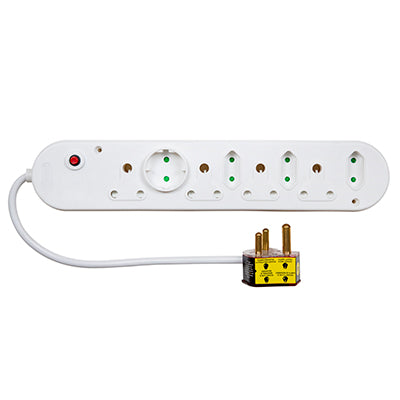 Eurolux Multi Plug with Surge and Overload Protection – 8 Way