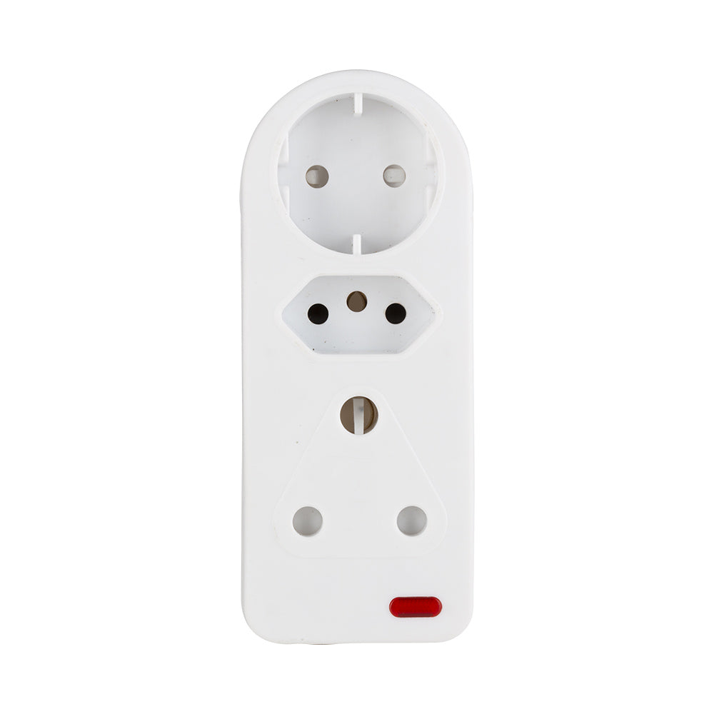 Eurolux 3 Way Adaptor High Surge Protection