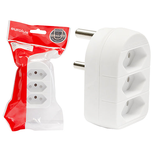 Eurolux New Euro (ZA) Adaptor – 3 Way 3xNew Euro (ZA)