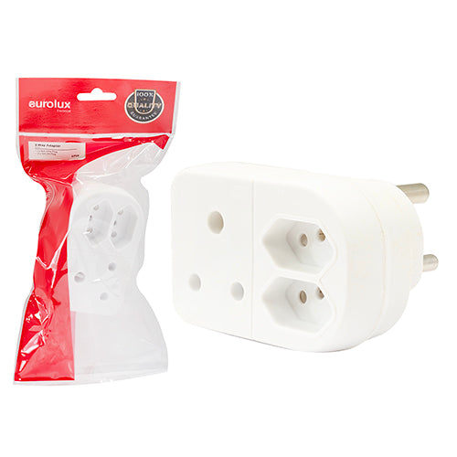 Eurolux Plug-In Adaptor 16A ZA – 3 Way 1x16A 2x16A ZA
