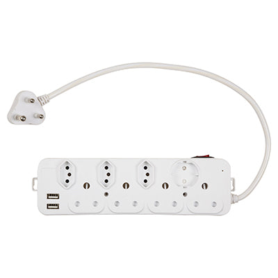Eurolux 8 Way Multi Plug – With USB 2.1A Ports