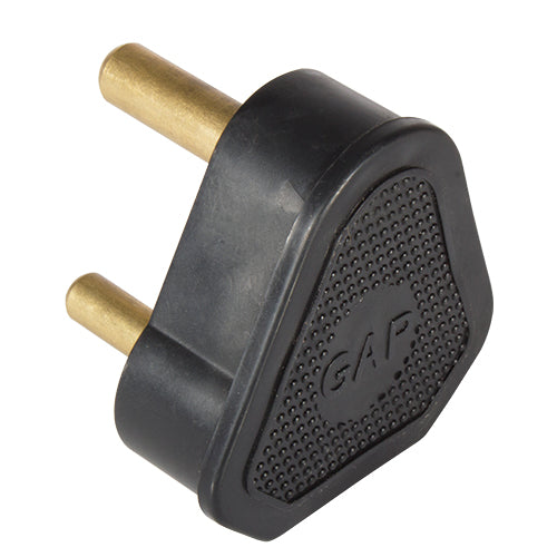 Eurolux Black Rubber Plug Top 16A 3 Pin – Solid Pin Bag PP