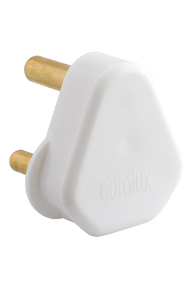 Eurolux White Nylon Plug Top 16A 3 Pin – Hollow Pin