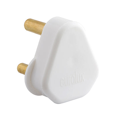 Eurolux White Nylon Plug Top 16A 3 Pin – Solid Pin
