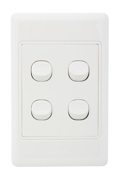 Eurolux 1 Way Switch Complete – 4 Lever
