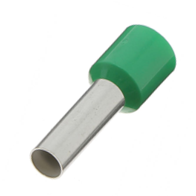Guosai Bootlace Terminal Green CSA=6mm² CL=12mm PL=21.5-SINGLE Piece