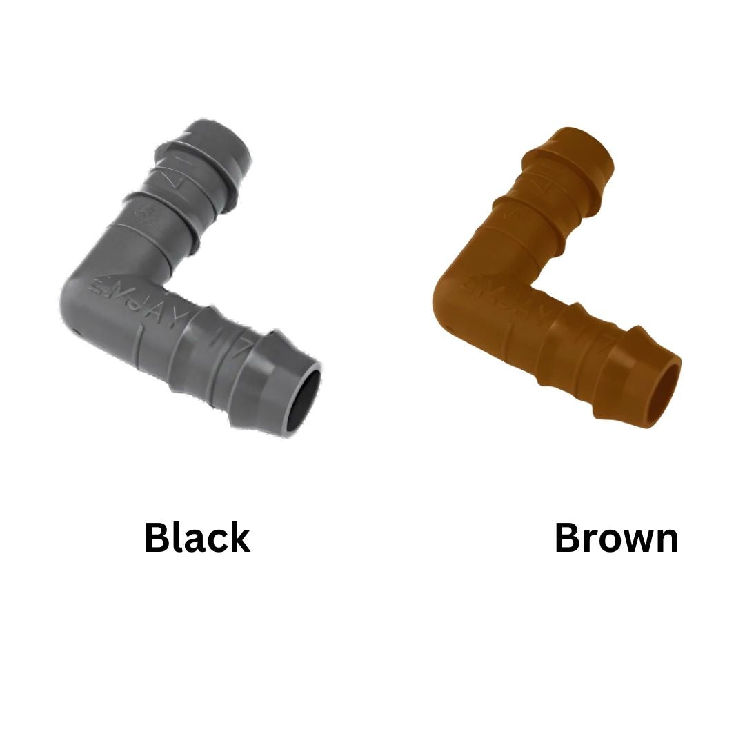 Emjay Dripper Fittings – 16mm and 17mm Barbed Push-Fit Irrigation Fittings (Coupling, Elbow, Tee)