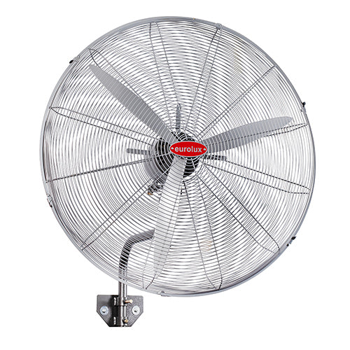 Eurolux 30" Maxi Industrial Wall Mounted Fan – 280W, Silver Grey