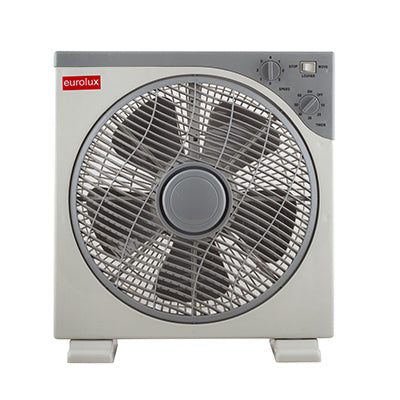 Eurolux Plastic Desk Fan Box – 5 Blades, 40W, White
